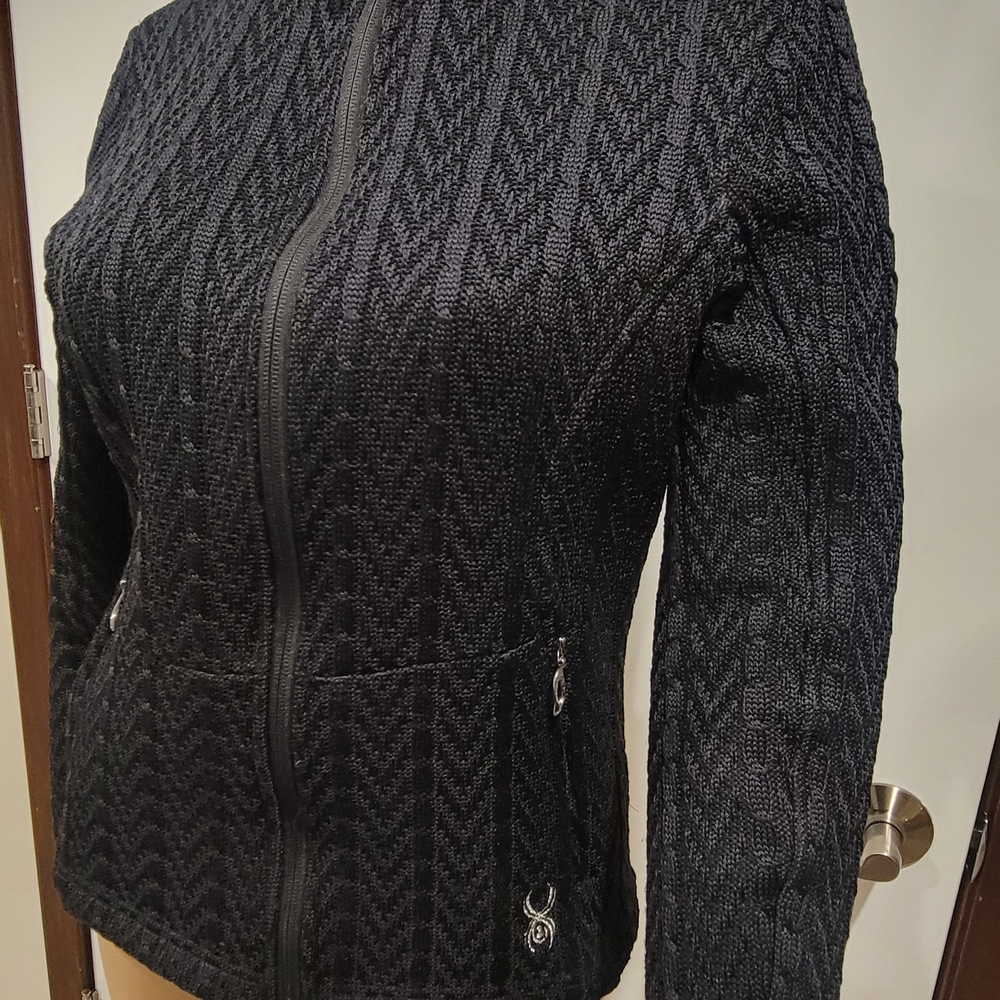 Spyder Women's Black Textured Ski Jacket